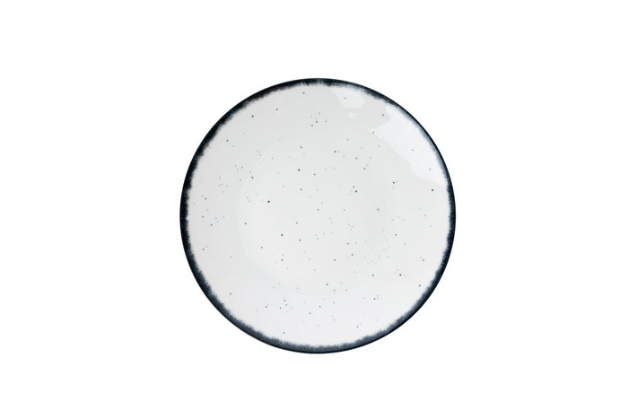 Hermia Juego de vajilla de porcelana 24 piezas Blanco y Negro